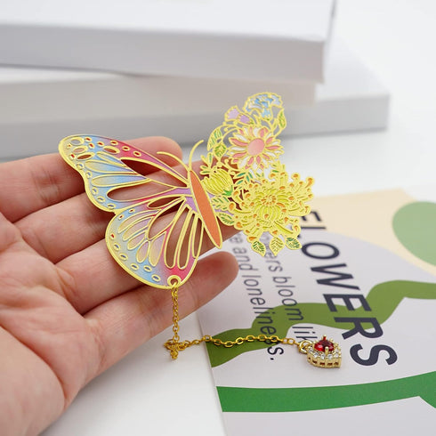 Butterfly Bookmarks for Women,Cute Funny Metal Bookmark,Unique Gifts Book Markers for Women Book Lovers,Teacher Appreciation Gifts,Valentine Mother's Day Christmas New Year Birthday Gift by KIZOSA