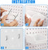 Roowest 60 Pcs Pegboard Cups Set, Wall Organizer with Hooks and Loops for Office Storage, Garage, Craft Workshop, White