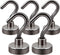 Neosmuk Heavy Duty Magnetic Hooks, Extra Strong Earth Magnets for Refrigerator, Cruise Hook for Hanging (Gunblack, Pack