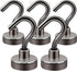 Neosmuk Heavy Duty Magnetic Hooks, Extra Strong Earth Magnets for Refrigerator, Cruise Hook for Hanging (Gunblack, Pack