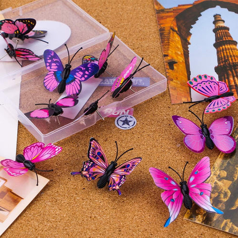 Yalis 12 Pcs Decorative Thumbtacks, Pink Cute Pushpins for Feature Wall, Corkboard, Photo Wall