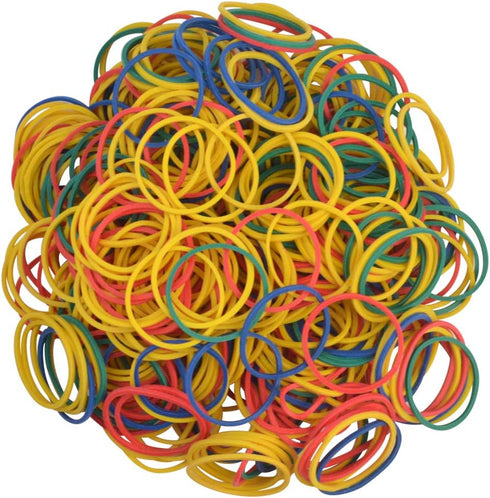 Nydotd 1000pcs Rubber Bands, Small Colorful Money Rubber Bands Bulk, 2.5cm 1 inch for Office Supplies