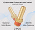 2 Pack Brass Air Hose Barb Fittings Adapter Set, 3/8" Barb to 1/4" NPT Male Pipe