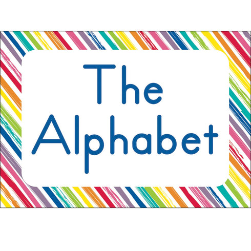 Schoolgirl Style Just Teach Decorative Alphabet Cards Bulletin Board Set (110392), Multi