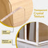 SANRUI Acrylic Mail File Organizer, 3 Upright Compartments, Clear Desktop Vertical Letter Holder for Office, Home