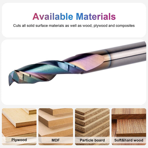 1/4 1/4 inch 1 inch SpeTool Shank Up Cut Spiral Router Bit Cutting Diameter Cutting Length CNC Router Bits