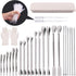 Swpeet 74Pcs Stainless Steel Micro Lab Scoop Spoon, Lab Spatulas with 3ML Plastic Transfer Pipettes Kit
