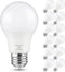 12-Pack A19 LED Light Bulbs, 60 Watt Equivalent, 900LM, Dimmable 9W Bright White LED Bulb, E26 Base, Cool White 6000K