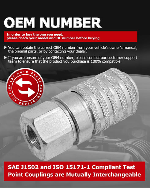 1ST PD242 1/8" 1/4"-18 2.12" Series PD Steel Test Port and Diagnostic Equipment Quick Coupler With Female Pipe Thread