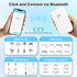 Bear Label Maker Machine with Tape - Cute Portable Bluetooth Mini Label Printer for Home Office, 3 Rolls