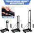 VDHU 2 40kg/90lbs 2 Folding Hand Truck Lightweight Portable Cart, Wheels Fold Up Hand Cart with Elastic Ropes,Compact