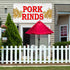 Fastasticdeals 4 Grommets 24x36Inches Vinyl Banner Multiple Sizes Pork Rinds Food Fair Truck Restaurant Restaurant
