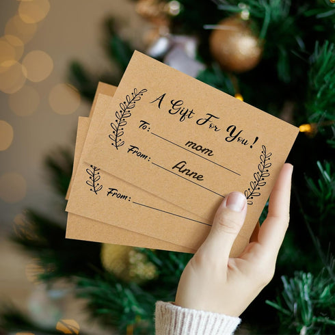 Gueevin 600 Pcs Mini Gift Card Envelopes, Holiday Gift Card Sleeves for Note Mailing, 3.69 x 2.69 in (Kraft Paper)