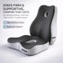 EQEH Set, Seat Cushion and Lumbar Support Pillow Back and Butt Support, Sciatica Relieving Coccyx Cushion, Hemorrhoid