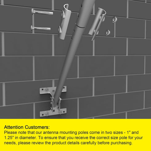 pbd 1", 16 3/4") Extension Pole (Diameter Length Black
