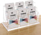SIDIANBAN Vertical Acrylic Business Card Holder for Desk, Clear Name Card Display Stand, 6-Slot Organizer