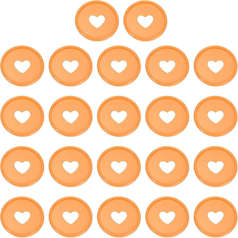 PATIKIL 35mm 1-1/2" Orange Plastic Round Book Binding Discs, 22 Pcs Discbound Expansion Discs