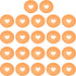 PATIKIL 35mm 1-1/2" Orange Plastic Round Book Binding Discs, 22 Pcs Discbound Expansion Discs