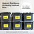 MESS Large Bin Labels for Storage Bins (50 6x4") - Removable Labels for Organizing, Craft Organization, Tote Moving