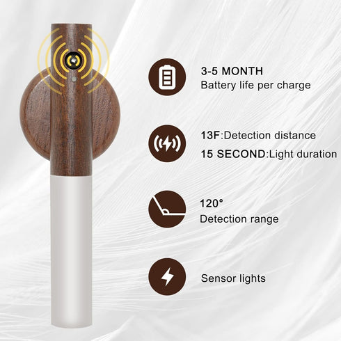 FR.Tooc Closet 1PC) Motion Sensor Night Light, Motion Activated Night Light,Wall Lights Battery Operated,Rechargeable