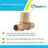 SharkBite 1/2 Inch x 1/2 Inch x 3/4 Inch Crimp Reducing Tee, Brass Plumbing Fitting