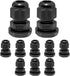 10 Pcs 1/4" NPT Nylon Cable Glands, IP68 Waterproof Adjustable Cord Grip for 4-6mm Cable Diameter