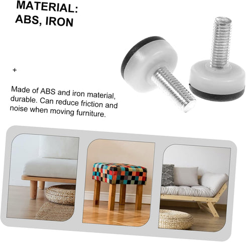 30 Set M10 ARTIBETTER Heavy Duty Furniture Leveling Leg Pcs Thread for Tv Stands Cabinets Tables Easy to Use Levelers