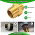 RV Faucet Adapter 1/2" to 3/8" Reducer, Brass Kitchen Faucet Supply Line Adapter, 3/8" Compression Fitting, 2 Pieces