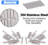 Glarks 50-Pieces Stainless Steel Dowel Pin 5x25mm Shelf Support Pegs, Fasten Elements Pin Rod