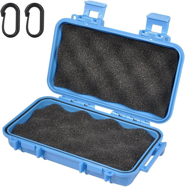 VGEBY Waterproof Box, Shockproof Dry Storage Box with Hard Plastic Protective Grip, Small, Blue