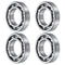 uxcell 4 Pcs Deep Groove Ball Bearing, 60/28, 28mm x 52mm x 12mm, High Carbon Chrome Steel