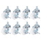 PATIKIL 1.5 Inch Threaded Stem Casters Wheels with Brake, 8 Pack Locking