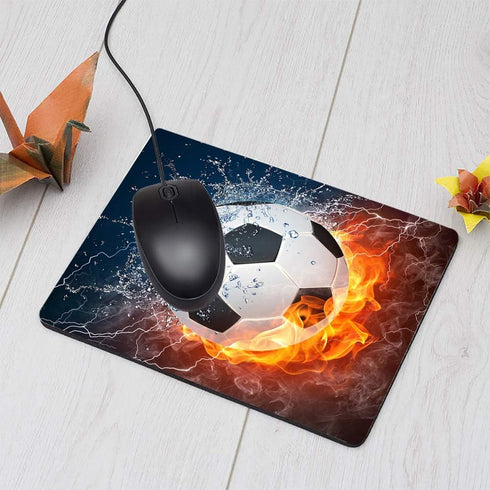Sport Rectangle Gaming Mousepad, Cool Soccer Ball Art, Amazing Football Pattern Mouse Pad for Computer Desk