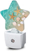 Night Light,Beach Starfish Shell Plug into Wall with Dusk to Dawn Light