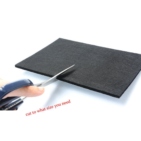6" X 8" X 1/5" Thick Heavy Duty Felt Sheets - 8 Sheets (Black)