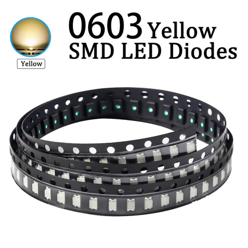0603 100 SMD Led Light Kits, SMD Led Kit, Yellow Color SMD Led Kits, Pcs Bright Light Led Diode, SMD Led Diode Kits