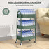 EAGMAK 3 Tier Utility Rolling Cart, Metal Storage Cart with Handle and Lockable Wheels for Kitchen, Living Room,