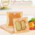200 Packaging 19x18cm, 200pcs Small Kraft Paper Bread Bags with Window and Self-adhesive Seal, Food-grade Cookie