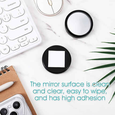 Sibba 4 360 Pcs Office Cubicle Mirrors Swivel - Stick-On Monitor Privacy Mirror, Adjustable Computer Security Mirror