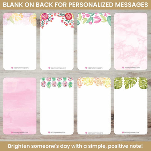 bloom daily planners Encouragement Card Deck, Cute Inspirational Quote Notecards, Set of Thirty Assorted Designs