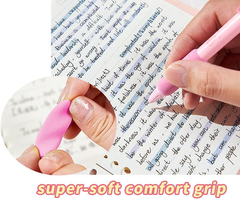 Retractable Quick Dry Ink Pens, 0.5mm Fine Point Black Ink, Comfortable Writing Pens, Pack of 4pcs (Bunny)