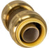 4-Pack PushFit Coupling, 3/4-Inch, Push-to-Connect Brass Plumbing Fitting for Copper, PEX, CPVC, PE-RT Pipe, Certified