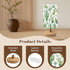 BVCAHSAW Seamless Set Dimmable Bedside Table Lamp Watercolor Hand Exotic Cactus Tropic Succulents Desk Lamp with Flaxen