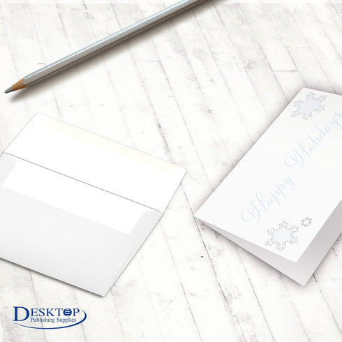 80lb (11" 8 1/2") (5 1/2" 8 1/2") 100 Desktop Publishing Supplies White Half Fold Greeting Cards & Envelopes - Paper