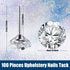 100 Pieces Upholstery Nails Tacks, Decorative Push Pins, Fancy Diamond Crystal Thumb Tacks for Furniture