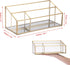 Sumnacon Glass Mail Organizer, Gorgeous Desk Makeup Brush Holders, Modern Countertop Organizer for Living Room Kitchen