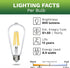 Bioluz LED 92 CRI Dimmable Edison Light Bulbs, 800 Lumen Warm White 2700K, 60W Replacement, 6-Pack