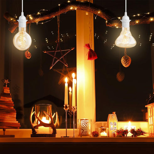 6 Bulb E27 Lamp(15 4.5 Reginary Pieces Hanging Light Cord Kit Lantern Cord Cable Extension Plug in Pendant with in-line