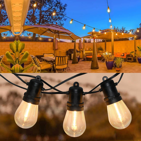 New S14 LED String Light Replacement Bulb, 12PK, 0.6 Watts, E12 Screw Base, Warm White
