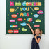 Rainbow Bulletin Board Decorations for Classroom Positive Inspirational Affirmation Wall Decor, 31Pcs Retro Colorful Bulletin Board Signs for Back to School Supplies Classroom Door Wall Decor by VABAMNA